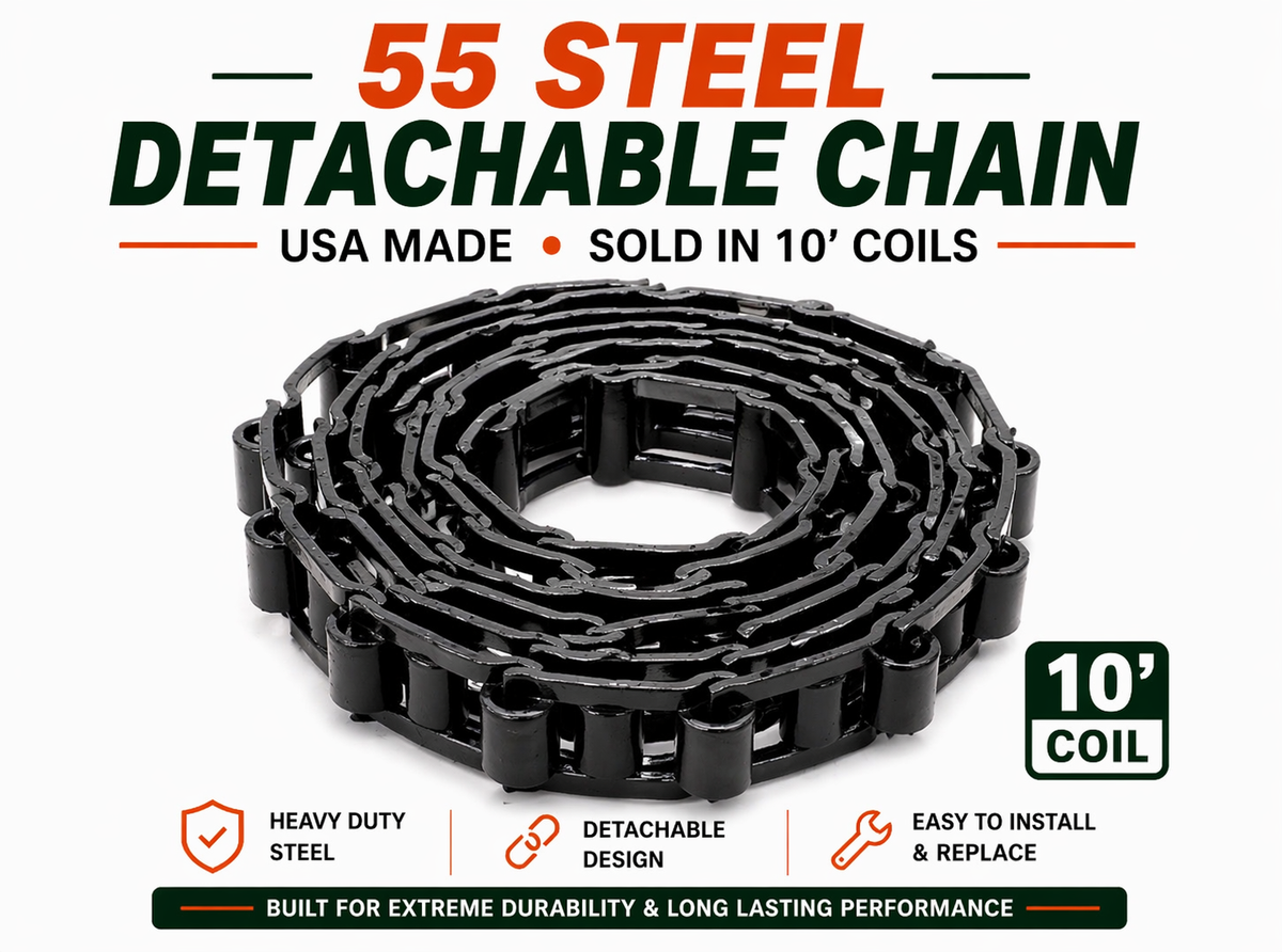 Steel detachable chain with promotional text