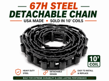 67H Steel Detachable Chain - USA Made 10' Coil