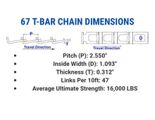 67 T-Bar Chain USA Made Manure Spreader Conveyor - Farmchains.com