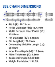S32 AGRICULTURAL ROLLER CHAIN