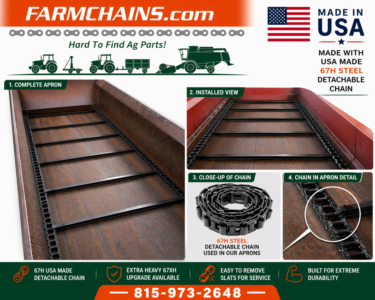 Manure Spreader Apron Chains USA Made All Brands In Stock - Farmchains.com
