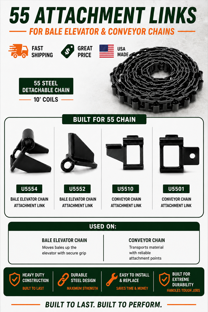 55 SD Attachment Link - USA Made Steel Detachable Chain – Farmchains.com