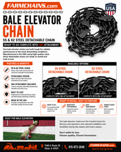 Bale Elevator Chain 55-75-HB4-5 - USA Made 10'19