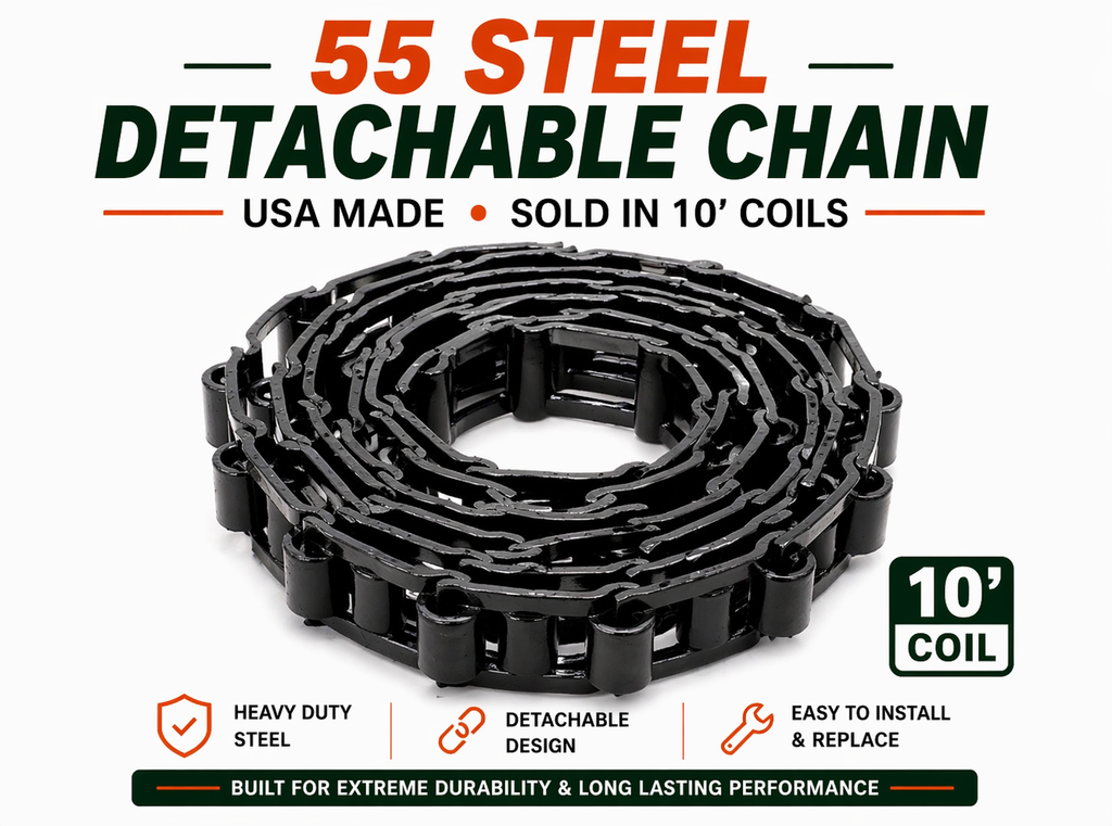 55 Steel Detachable Chain USA Made 10' Coil Bale Elevator Conveyor ...