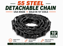 55 Steel Detachable Chain - USA Made 10' Coil