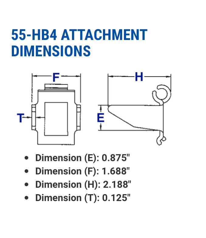55 HB4 steel detachable attachment link disagram