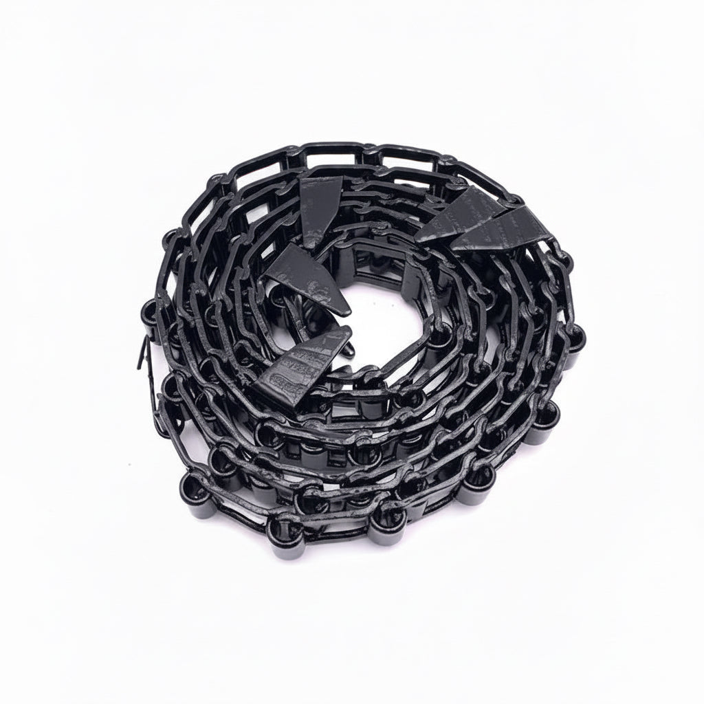 BALE ELEVATOR CHAIN 55-75-HB4-5, consisting of a series of connected black metal links with attachments, coiled together.