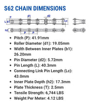 S62 AGRICULTURAL ROLLER CHAIN