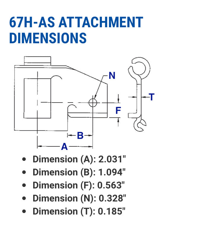 67H ASR steel detachable attachment link USA made