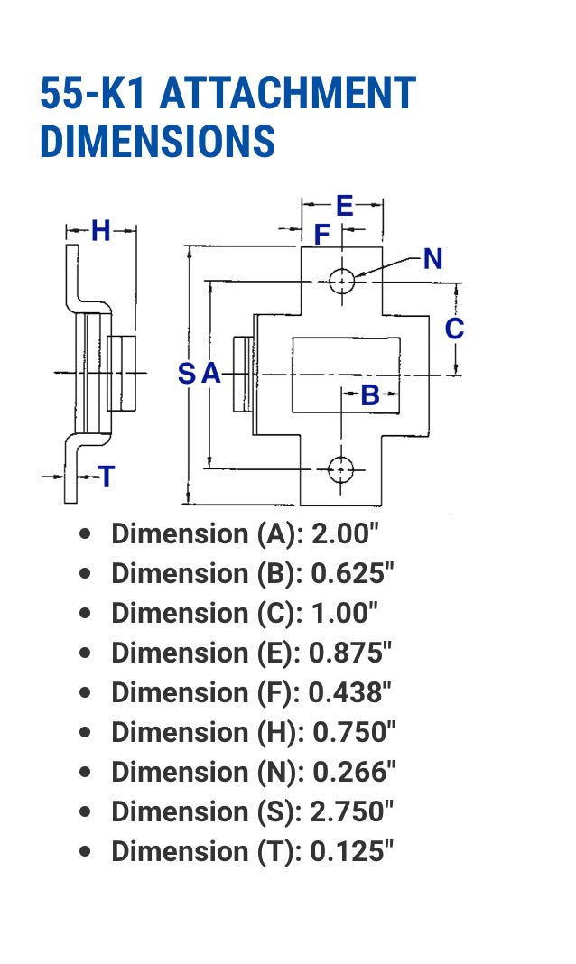 55 K1 steel detachable attachment link diagram
