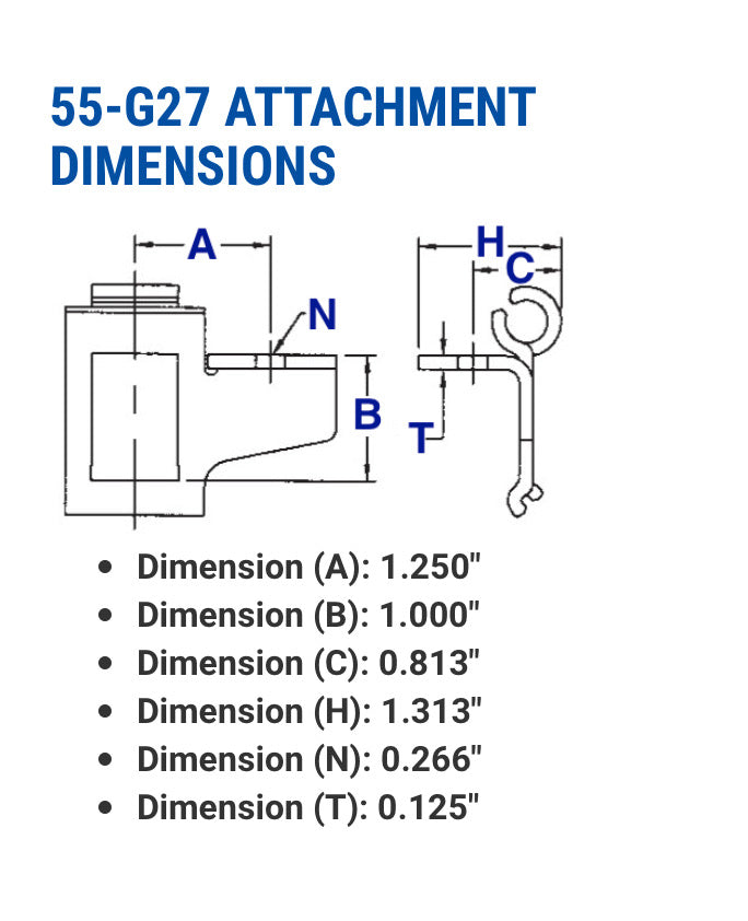 55 G27R steel detachable attachment link  diagram