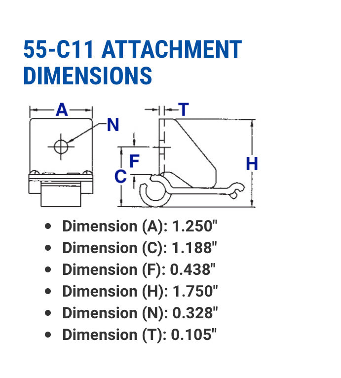 55 C11 steel detachable attachment link diagram