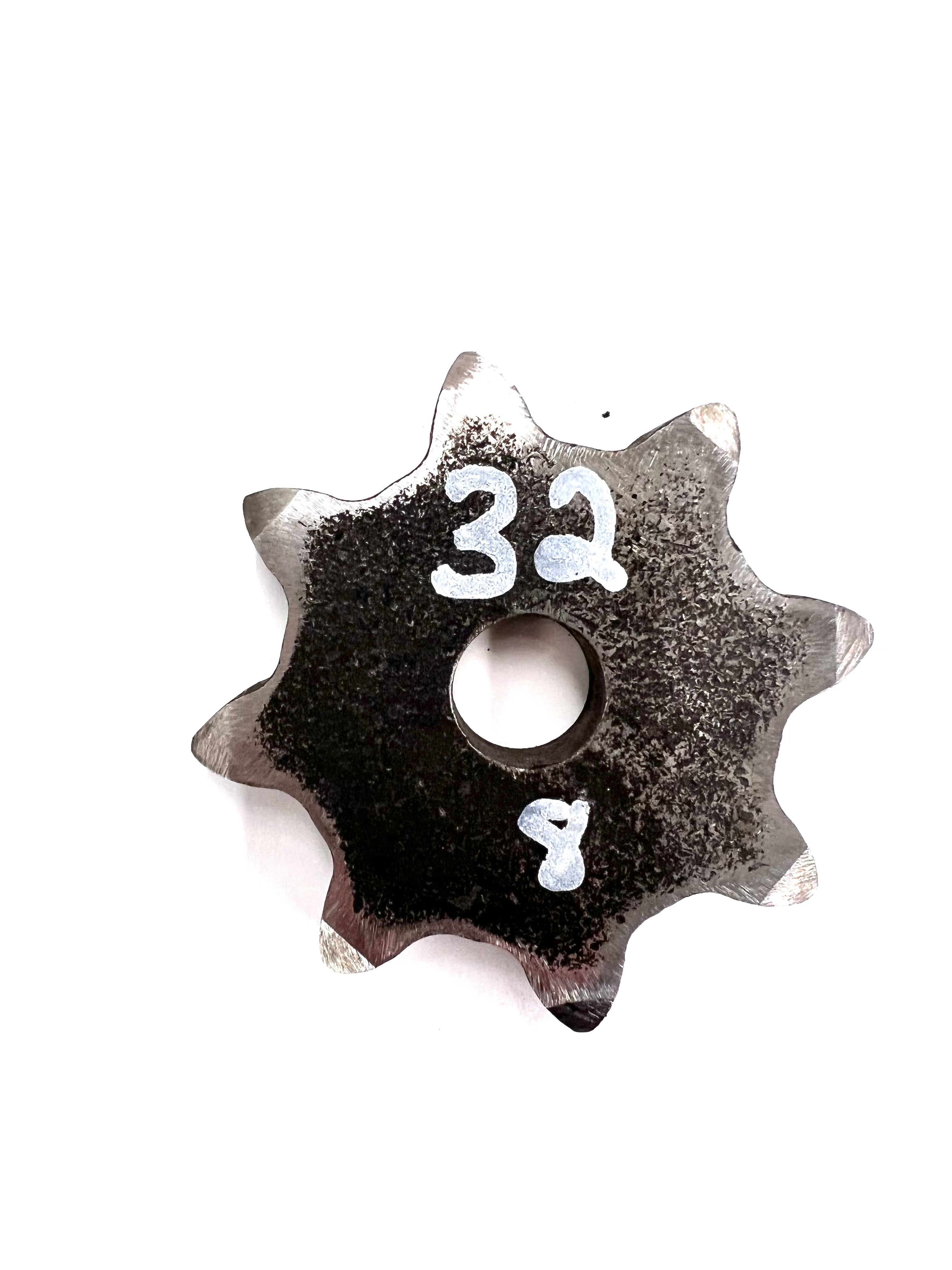 USA Made Steel Sprocket - 32 Steel Detachable Chain - 8 Tooth Type A